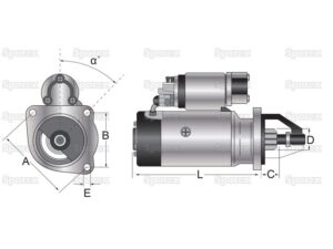 Electromotor Fendt, Renault - Sparex 35979 1 Electromotor combina